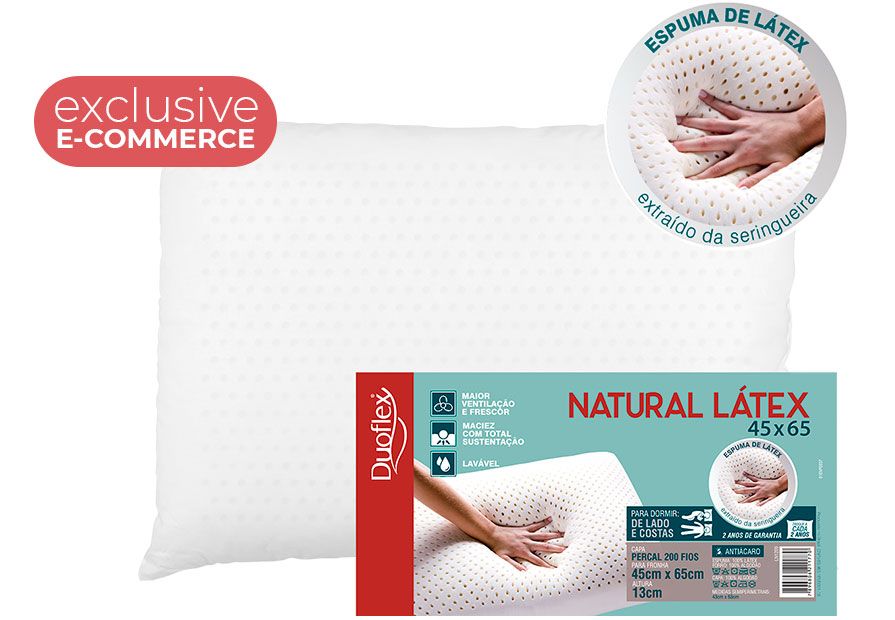 STANDARD NATURAL LATEX PILLOW (E-COM)