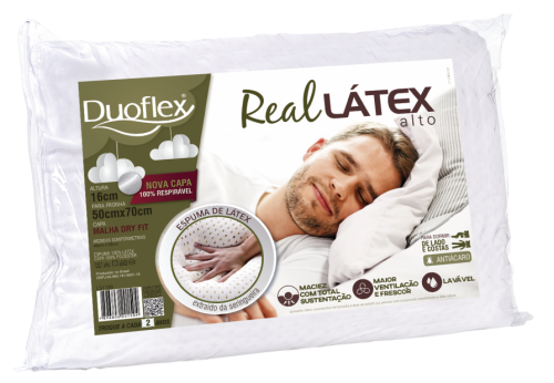 Almohada Comfort Antiácaros 70x50cm con Forro de 100% Poliester y Relleno  de 100% Poliuretano Duoflex