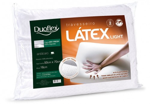 Almohada Comfort Antiácaros 70x50cm con Forro de 100% Poliester y Relleno  de 100% Poliuretano Duoflex