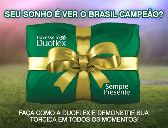 TRAVESSEIRO DUOFLEX GANHA EMBALAGEM ESPECIAL  PARA A COPA DO MUNDO